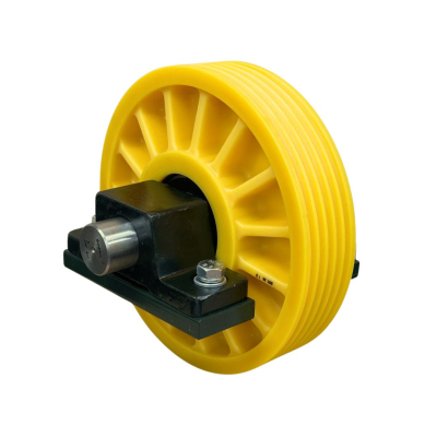 POLIA DE DESVIO NYLON C/ MANCAL, Ø320MM, 5 CANAIS DE 5/16, PASSO 12MM,  EIXO Ø50MM 