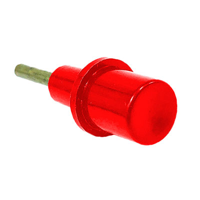 Botão Redondo 12mm Vermelho com Pino