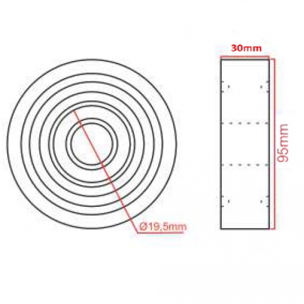 Roldana 100mm para Arcada Mrl Otis