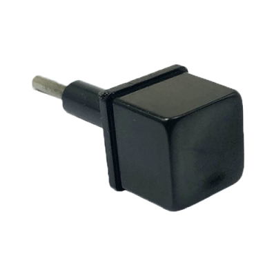BOTAO QUADRADO 18MM PRETO COM PINO
